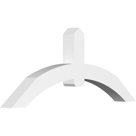 Ekena Millwork Archdale Architectural Grade PVC Gable Bracket, 72"W x 30"H x 6"D x 6"F, 10/12 Pitch GBP072X30X0606ARC00